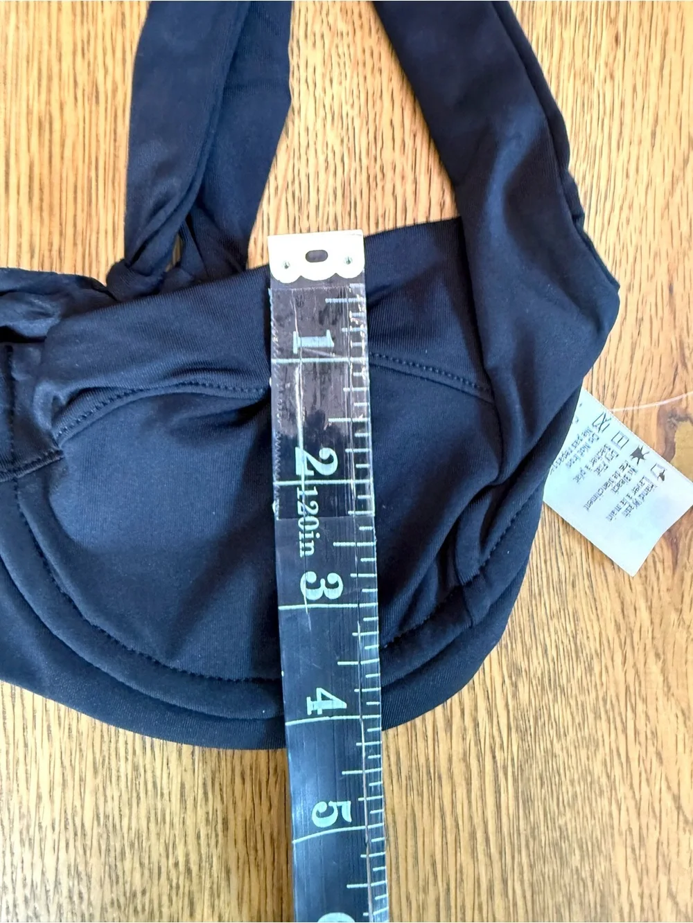L*Space Camellia Black Underwire Bikini Top Supportive Adjustable  Strap NWT XS